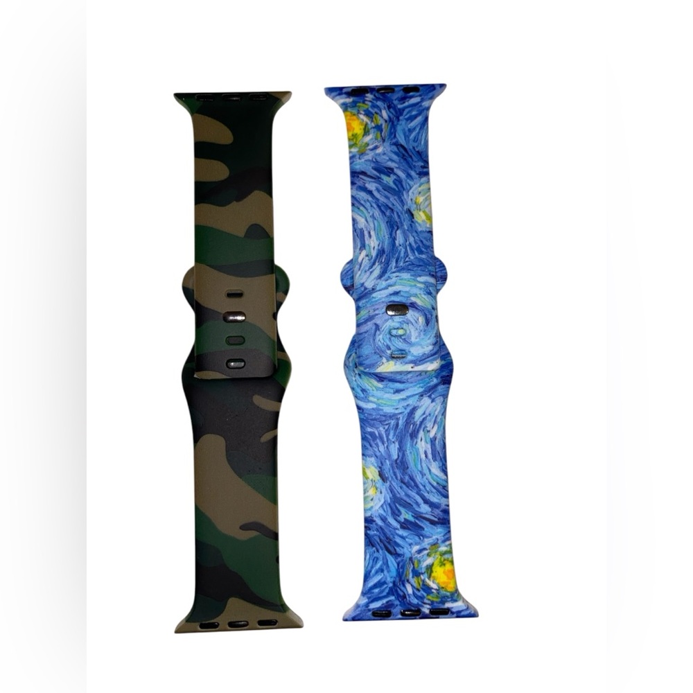 2 pack | Silicone band for ap watch | green camo 38/40/41mm